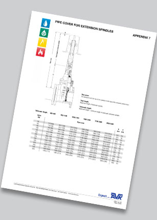 Technische informatie schuifafsluiter: gronddekking voor verlengspindels